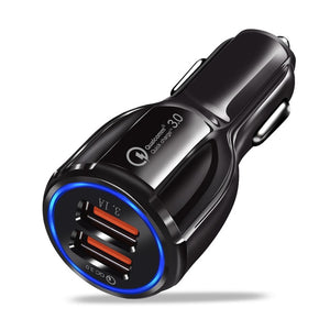 Olaf Car USB Charger Quick Charge 3.0 2.0 Mobile Phone Charger 2 Port USB Fast Car Charger for iPhone
