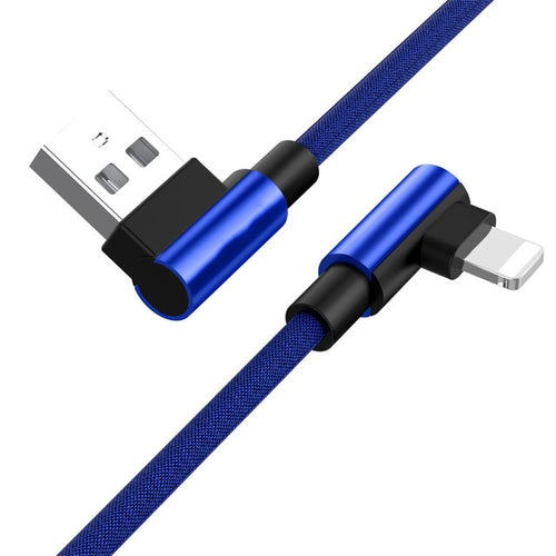 For iphone charger USB Cable Fast Charging 90 Degree usb cord 8 Pin Cable For iphone X Xs Max 8 7 6 plus 6s 5 5s se ipad cable