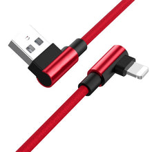 Load image into Gallery viewer, For iphone charger USB Cable Fast Charging 90 Degree usb cord 8 Pin Cable For iphone X Xs Max 8 7 6 plus 6s 5 5s se ipad cable