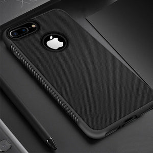 GerTong Rugged Case For iPhone X XR XS Max Cover Silicon Bumper Matte Cases For iPhone 6S 6 7 8 Plus 7Plus Shockproof Back Cover