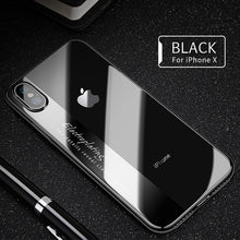 Load image into Gallery viewer, GerTong Transparent Phone Cases For iPhone X Silicone Case For iPhone 6 6s Plus 7 8 Plus Soft Plating Protective Full Cover Case