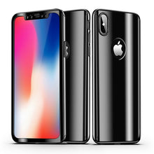Load image into Gallery viewer, GerTong 360 Plating Mirror Case For iPhone 6 6s 7 8 Plus Full Protection Phone Cover For iPhone X 6 6S Plus Free Tempered Glass