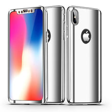 Load image into Gallery viewer, GerTong 360 Plating Mirror Case For iPhone 6 6s 7 8 Plus Full Protection Phone Cover For iPhone X 6 6S Plus Free Tempered Glass