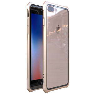 GerTong Transparent Clear Tempered Glass Phone Bag Case For iPhone 7Plus 8 XR X XS Max Coque For iPhone 6 6S 7 Back Cover Bumper